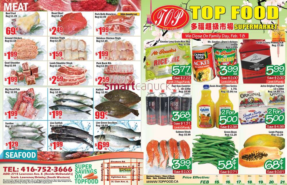 Top Food Supermarket(Scarborough) flyer Feb 15 to 21