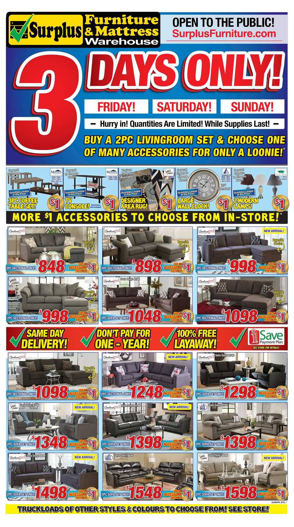 Surplus Furniture & Mattress Warehouse (Corner Brook) Flyer February 27 ...