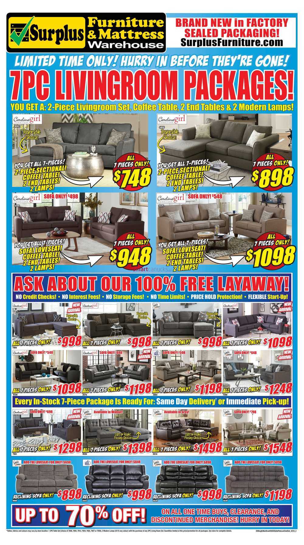 Surplus Furniture And Mattress Warehouse Canada Flyers